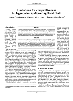 Limitations for competitiveness in Argentinian sunflower agrifood chain