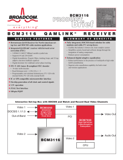 BCM3116 Product Brief