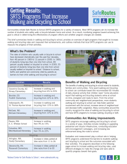 Getting Results: SafeRoutes SRTS Programs That Increase