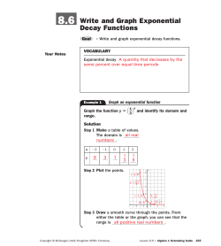 8.6 Write and Graph Exponential Decay Functions