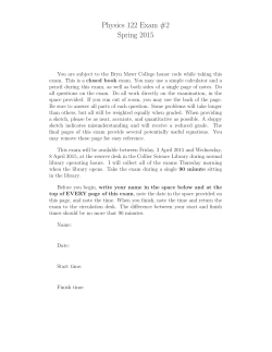 Exam 2 solutions - Bryn Mawr College