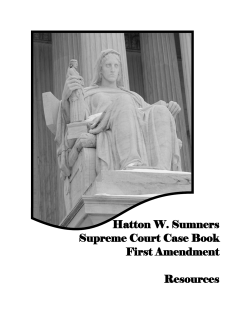 Hatton W. Sumners Supreme Court Case Book First Amendment