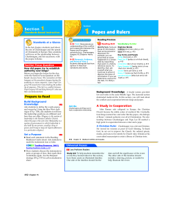 Section 1 Popes and Rulers