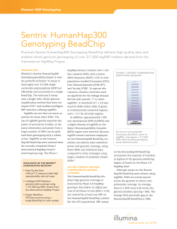 Sentrix&reg; HumanHap300 Genotyping BeadChip