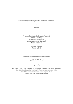 Economic Analysis of Turfgrass-Sod Production