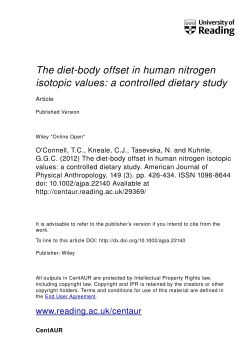 The dietbody offset in human nitrogen isotopic values: A controlled