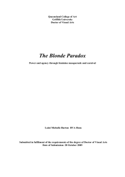 The Blonde Paradox - Griffith University