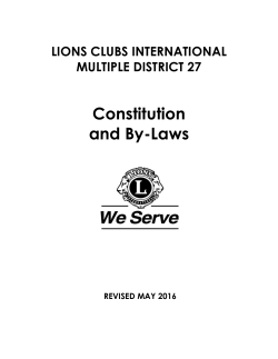 LIONS OF WISCONSIN - MULTIPLE DISTRICT 27