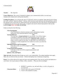 Communications Syllabus - Beal City Public Schools