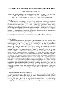 Growth and Characterization of Short