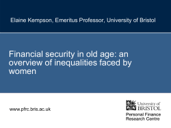 Sharon Collard, Research Fellow Personal Finance Research Centre