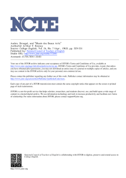 Auden, Bruegel, and Musee des Beaux Arts