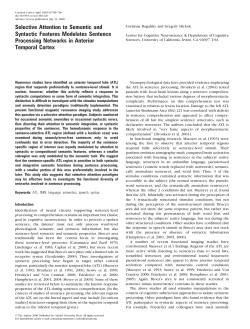 Selective Attention to Semantic and Syntactic