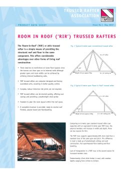 room in roof (`rir`) trussed rafters