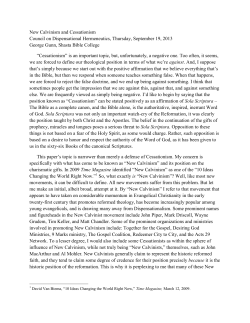 New Calvinism and Cessationism