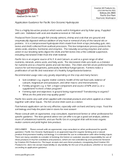 Application Guidance for Pacific Gro Oceanic Hydrolysate