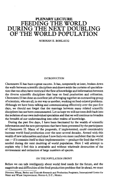 feeding the world during the next doubling of the world population
