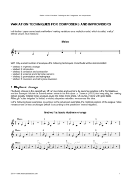 Barbe Vivien: Variation Techniques for Composers and Improvisors