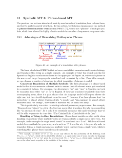 Symbolic MT 3: Phrase-based Machine Translation