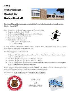 2014 T-Shirt Design Contest for Barley Sheaf 5K