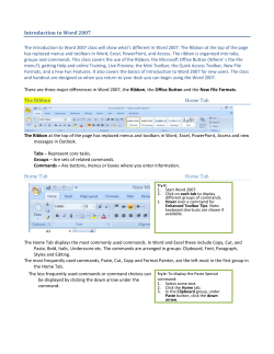 The Ribbon Home Tab - Douglas County School System