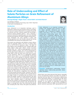 Role of Undercooling and Effect of Solute Particles on Grain