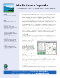 Schindler Elevator Corporation case study