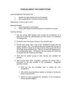 bill of rights puzzle - the Hill Hawk Library