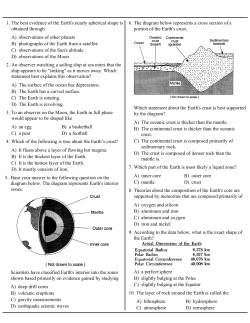 A) observations of other planets B) photographs of the Earth from a