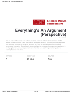 Everything`s An Argument (Perspective)