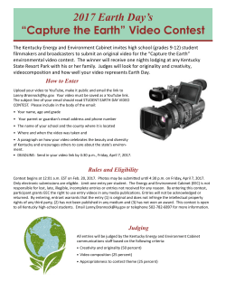 Earth Day video contest flyer 2017
