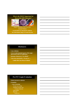 Disclosures Pre-IVF Couple Evaluation