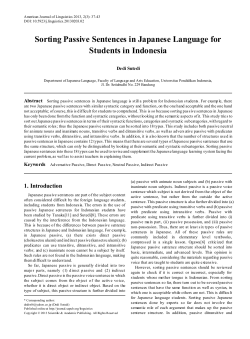 Adversative Passive, Direct passive, Neutral Passive, Indirect Passive