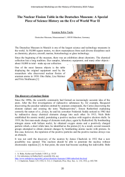 The Nuclear Fission Table in the Deutsches Museum