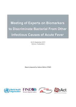Meeting of Experts on Biomarkers to Discriminate Bacterial