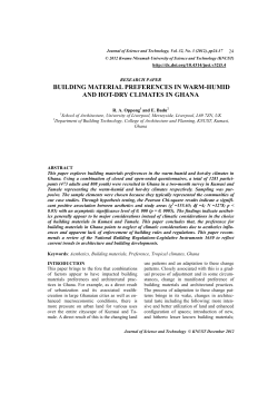 building material preferences in warm-humid and hot