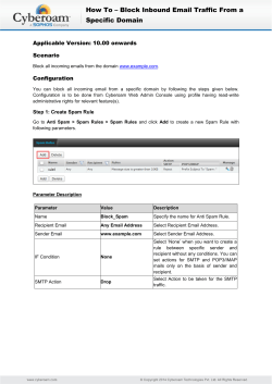 How To – Block Inbound Email Traffic From a Specific Domain