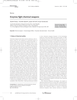 Enzymes fight chemical weapons