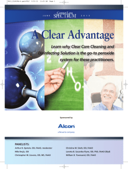 A Clear Advantage - Contact Lens Spectrum