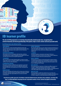 IB learner profile IB learner profile IB learner profile IB learner profile