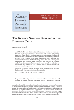 The Role of Shadow Banking in the Business Cycle