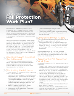Do you have a Fall Protection Work Plan?