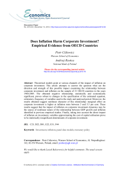 Does Inflation Harm Corporate Investment? Empirical Evidence from