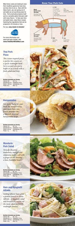 Hampanadas Thai Pork Pizza Mandarin Pork Salad