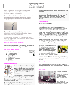 February Newsletter - Body and Soul Chiropractic and