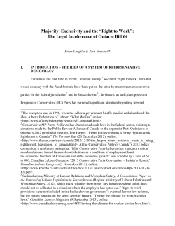 Majority, Exclusivity and the &ldquo;Right to Work&rdquo;: The Legal Incoherence