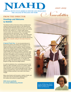 Newsletter - College of William and Mary