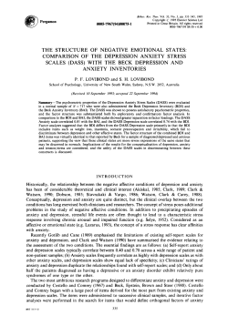 the structure of negative emotional states