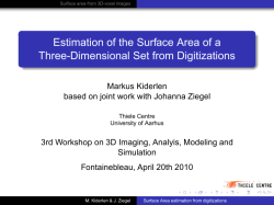 Estimation of the Surface Area of a Three