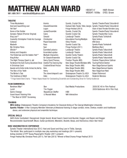 matthew alan ward - Shakespeare Theatre Company